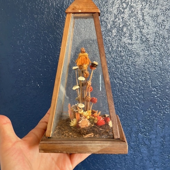 Vintage Floral decorative glass display - Picture 4 of 9